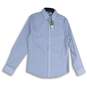 NWT Goodfellow & Co. Mens Blue White Striped Collared Button-Up Shirt Size M image number 1