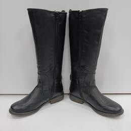 Baretraps Ladies Black Leather Selina Tall Side Buckle Boots Size 6M alternative image
