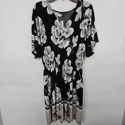 Lane Bryant Black & White Floral Dress