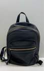 Emini House Black Leather Mini Backpack image number 1