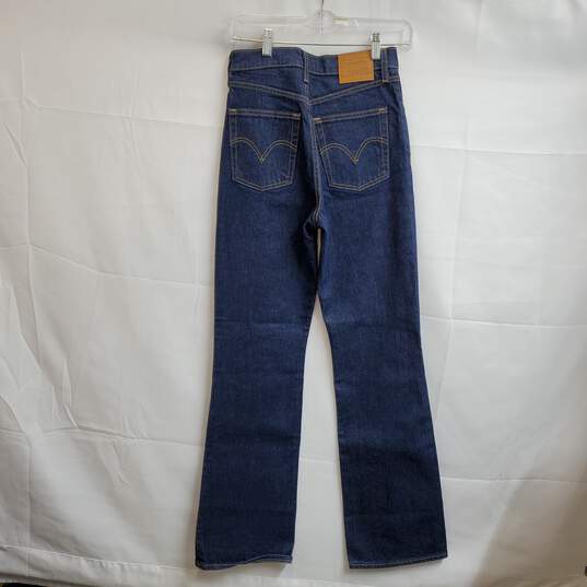 Levi's Ribcage Boot Jeans Dark Wash High Key Premium Denim Rigid High Rise Sz 26 image number 2