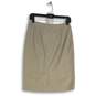 Banana Republic Womens Light Gray Back Zip Straight & Pencil Skirt Size 2 image number 2