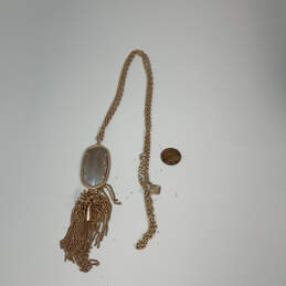 Designer Kendra Scott Gold-Tone Mother Of Pearl Pendant Necklace w/ Dustbag alternative image