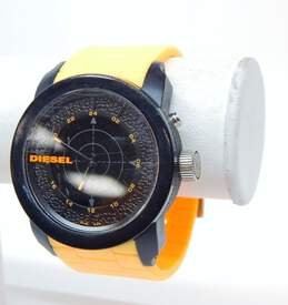 Diesel DZ-1608 Black Dial Orange Rubber Strap Stainless Steel Mens Watch 63.4g alternative image