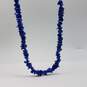 Sterling Silver Lapis Nugget 31 Inch Necklace 62.9g image number 1
