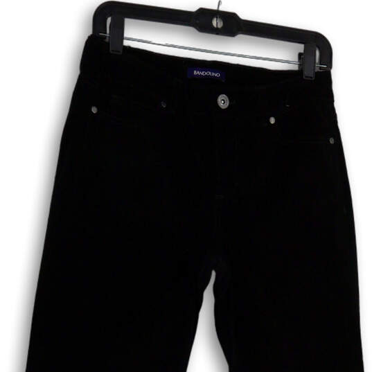 Womens Black Dark Wash Pockets Stretch Denim Straight Leg Jeans Size 6 image number 3