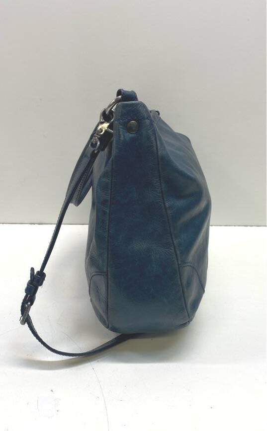 Frye Leather Melissa Hobo Shoulder Bag Blue image number 6