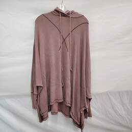 NWT Free People WM's Movement Polyester Pink Hooded Long Sweatshirt Size M