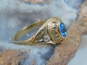 10K Yellow Gold 1992 Fremd High School Blue Spinel CZ Class Ring 3.1g image number 3