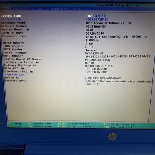 HP Stream Blue 13 inch Intel Celeron N3050 CPU 2GB RAM 32GB eMMC image number 9