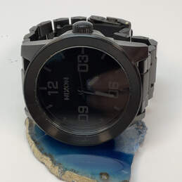 Designer Nixon Corporal Black Stainless Steel Round Dial Analog Wristwatch