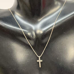 Designer Silpada 925 Sterling Silver Rhinestone Cross Pendant Necklace