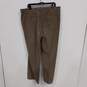 Croft & Barrow Men's Brown Corduroy Pleated Dress Pants Size 40x32 image number 2