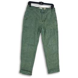 Anthropologie Womens Green The Wanderer Palm Leaf Utility Pants Size 29