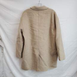 Eileen Fisher Wool Blend Trench Coat Jacket Size L alternative image