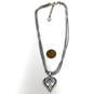 Designer Brighton Silver-Tone Triple Strand Ophelia Heart Pendant Necklace image number 3
