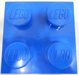 Lego Blue 4 Knob Storage Brick Container alternative image