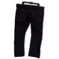 Mens Blue Denim Dark Wash Stretch Pockets Straight Leg Jeans Size 42x30 image number 2