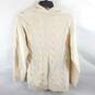 Futurino Women Ivory Cable Knit Cardigan S NWT image number 2