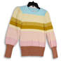 Womens Multicolor Long Sleeve Crew Neck Regular Fit Pullover Sweater Sz XS image number 1