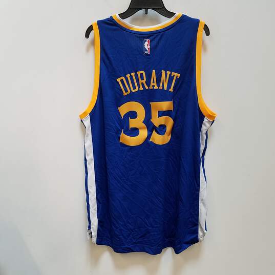 Adidas Mens Blue Golden State Warriors Kevin Durant #35 NBA Jersey Size XL image number 2