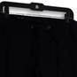 Womens Black Flat Front Drawstring Pockets Straight Leg Capri Pants Size 8 image number 1