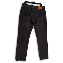 Womens Black Denim Dark Wash Slim Fit Pockets Straight Leg Jeans Size 36x32 alternative image
