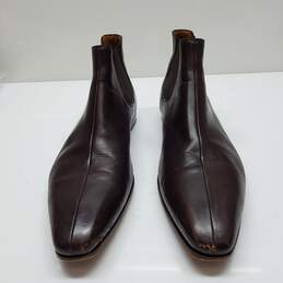 Gucci Dark Brown Leather Slip On Chelsea Boots Sz 10.5 AUTHENTICATED