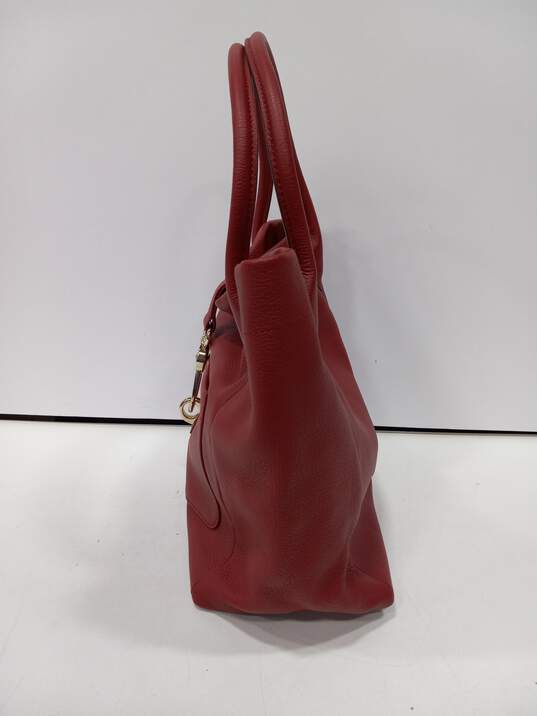 Women's Dooney & Bourke Red Pebble Leather Footed Purse image number 3