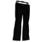 Womens Black Flat Front Slash Pocket Straight Leg Dress Pants Size 4 image number 1