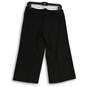 NWT The Limited Womens Black Flat Front Elastic Waist Pull-On Cropped Pants Sz 4 image number 2