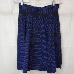 Milano Black/Blue Midi Skirt Women's M