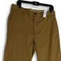 NWT Mens Tan Flat Front Pockets Relaxed Fit Straight Leg Chino Pants 32/32 image number 3