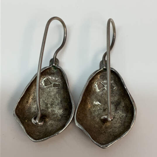 Designer Silpada 925 Sterling Silver Hammered Fish Hook Drop Earrings image number 4