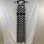 Women's Black/White Striped Maxi Dress, Sz. XS image number 1