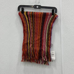 NWT Womens Multicolor Striped Multifunctional Rectangular Scarf One Size