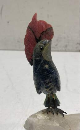 Quarts Crystal Figurine 7inch Tall Hand Crafted Stone Bird Perched on Quarts alternative image