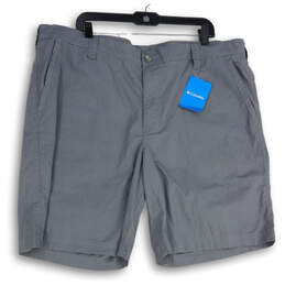 NWT Mens Gray Flat Front Slash Pocket Chino Shorts Size 42 R