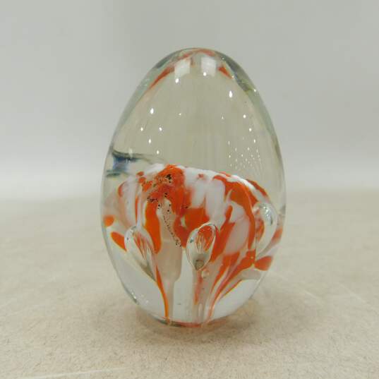Vintage Murano Style Art Glass Multicolor Paperweight image number 3