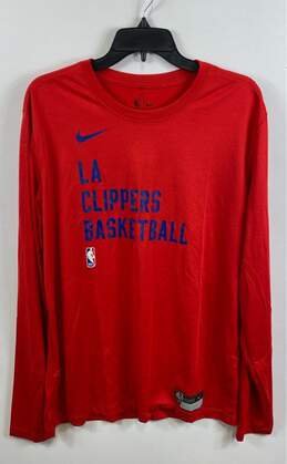 NWT Nike Mens Red Los Angeles Clippers Dri-Fit NBA Basketball T-Shirt Size Large