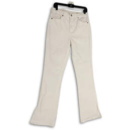 NWT Womens White Denim High Rise Light Wash Pockets Flared Jeans Size 30