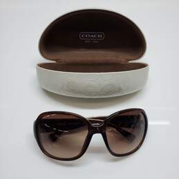 AUTHENTICATED COACH S3010 BROWN ROUNDED SUNGLASSES