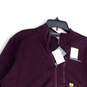 NWT Mens Purple 1/4 Zip Mock Neck Long Sleeve Pullover Sweater Size XL image number 3