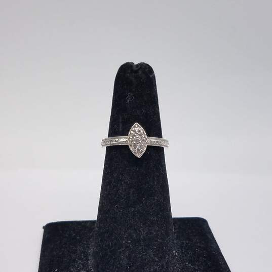 Tacori Sterling Silver CZ SZ 5 3/1 Ring 3.3g image number 1