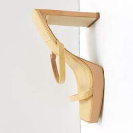 Jeffrey Campbell Women's Tan Square Toe Patent Heels Size 8.5 alternative image