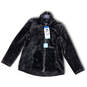 NWT Womens Black Mock Neck Long Sleeve Pockets Full-Zip Jacket Size Large image number 1