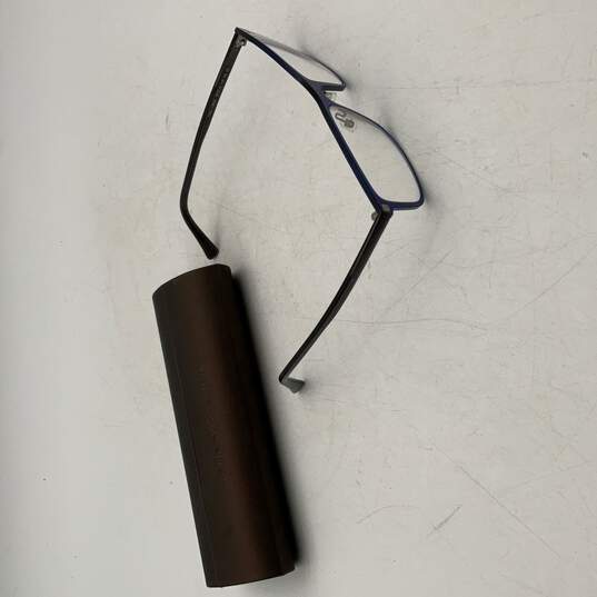 Prodesign Denmark Womens 1502 c. 6035 Blue Black Reading Eyeglasses With Case image number 1