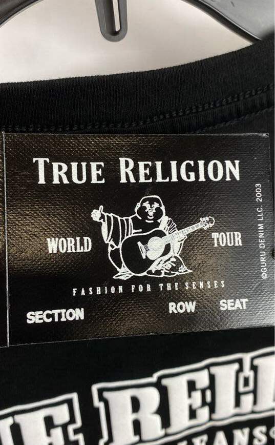 True Religion Women Black Cropped Logo T Shirt S image number 4