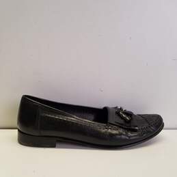 Johnston & Murphy 218 Black Leather Tassel Slip On Loafers Shoes Men's Size 10 M