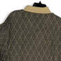 NWT Mens Tan Black Short Sleeve Spread Collar Polo Shirt Size Medium image number 4
